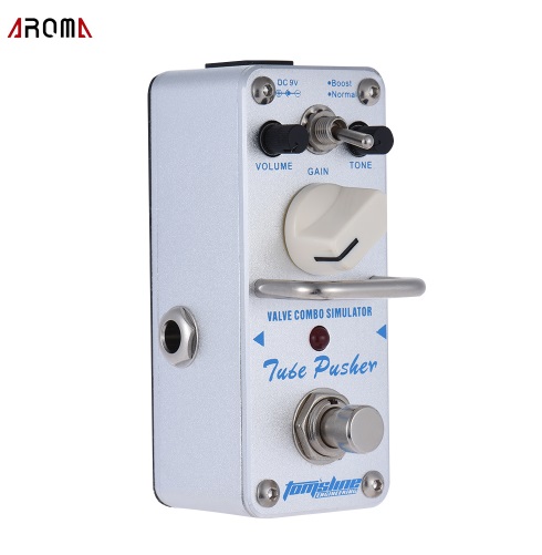 Livraison gratuite AROMA ATP-3 Tube Pusher Valve Combo Simulator Pédale d'effet de guitare électrique Mini pédale d'effet Guitarra simple avec Tr