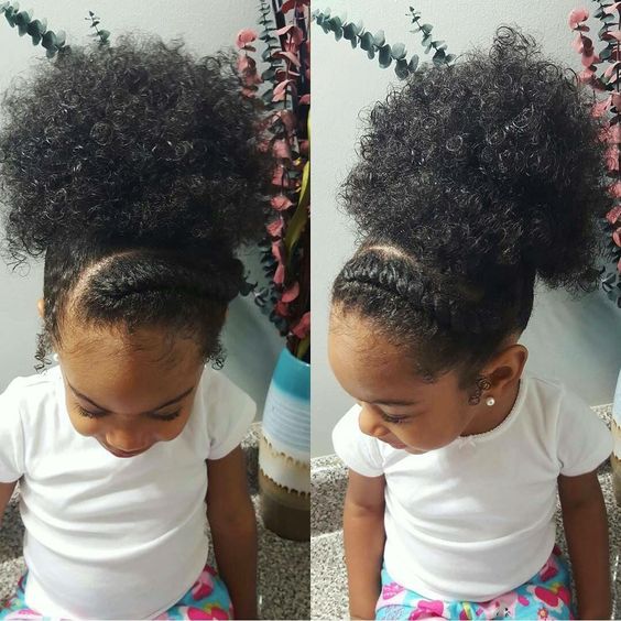 

LIttle girls afro ponytail hair extension,4c kinky curly short high natural puff human hair extension clip in 120g
