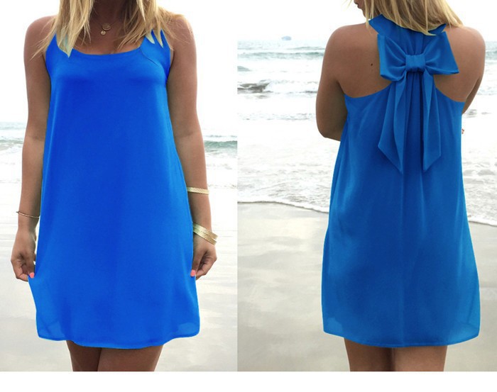 

Wholesale- Chiffon women summer dress 2017 hot summer style plus size women clothing beach dress, Pink