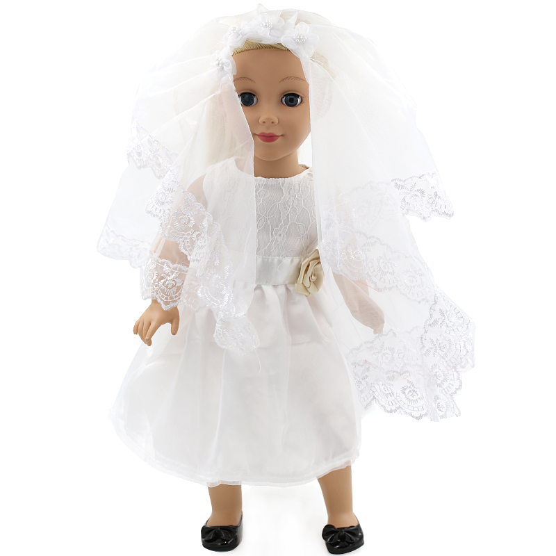 

American Girl Doll Clothes White Wedding 18 inch Doll Clothes Madame Alexander Handmade American Girl Doll Clothes 4 Styles D-1