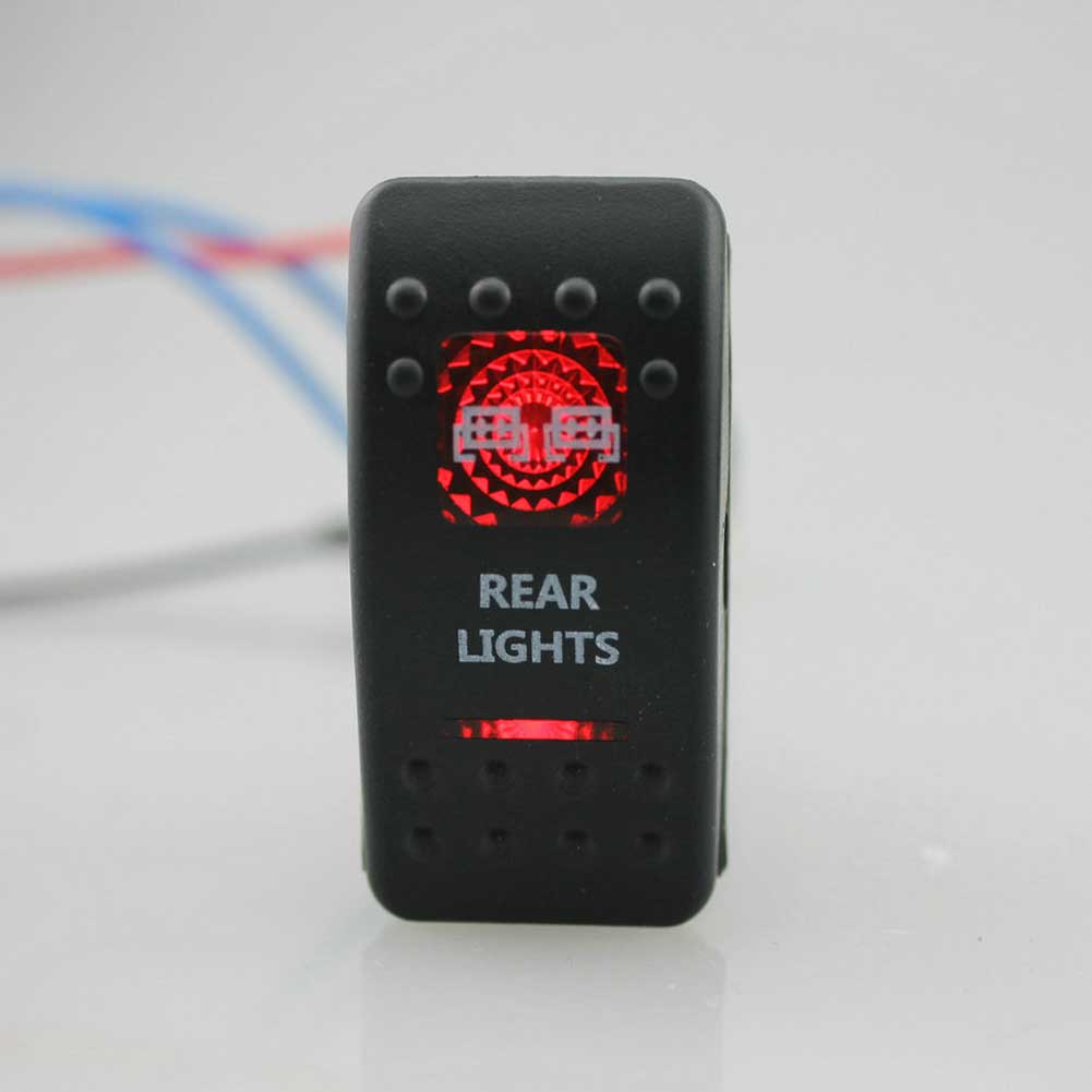 

Guaranteed 100% IZTOSS Rear Light 12V SPST Rocker Switch Car Van Dash Boat Marine LED ON-OFF illuminated Free Shipping