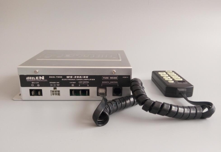 WHELEN WS-298/8S High power 300W Dual tone police siren car alarm amplifiers with controller-image-396121607