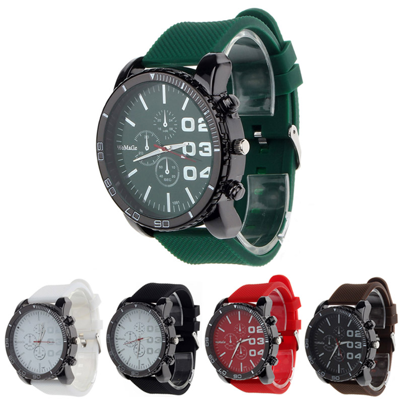 

Casual Quartz watch men military Watches Luxury Sport Wristwatch Dropship Silicone Clock, Note color in order