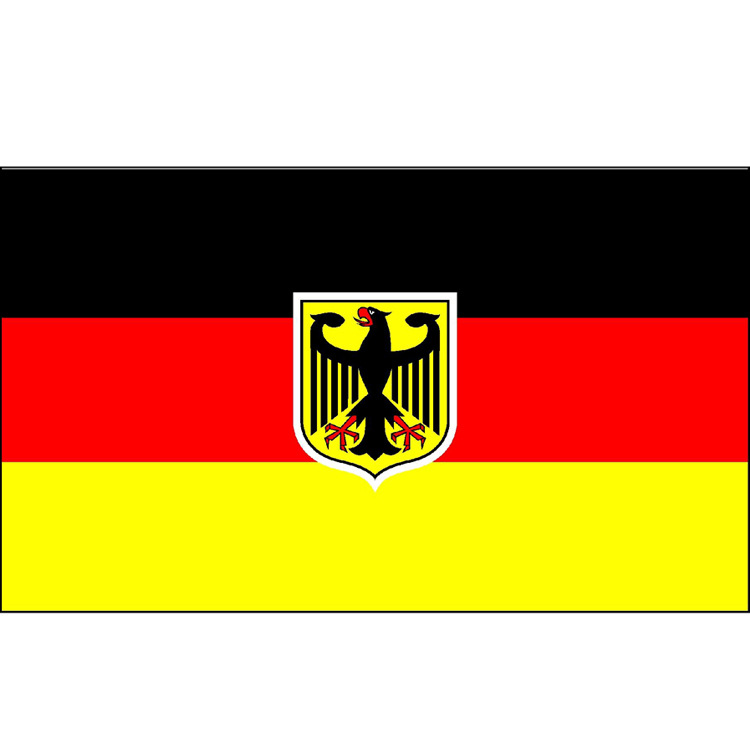 

90*150cm German State Ensign Flag - Vivid Color and UV Fade Resistant - 100% Polyester Germany Eagle Banner with Brass Grommets
