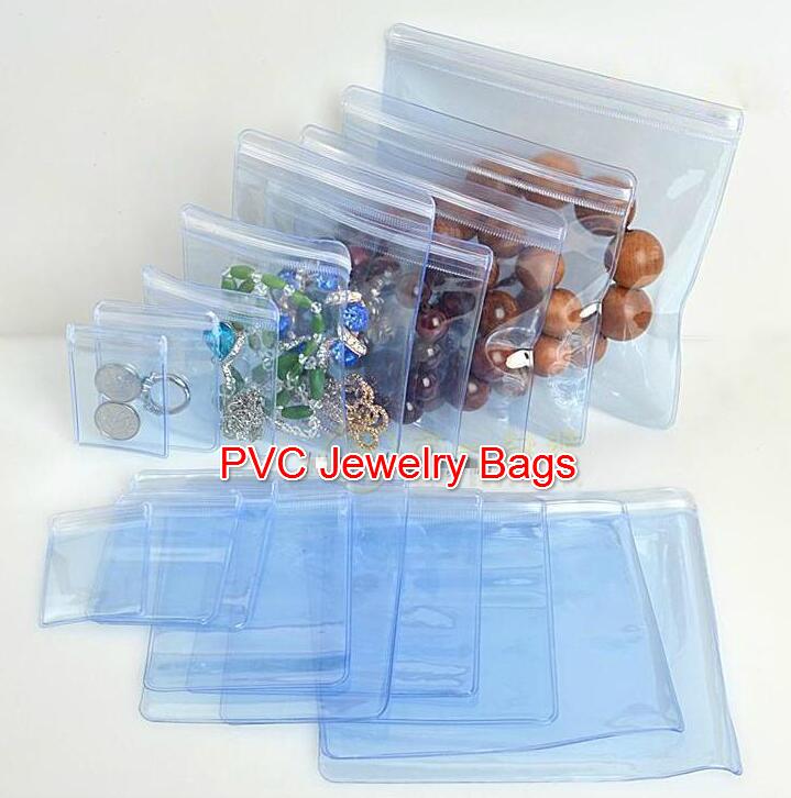 

Free Ship 100pcs Various Sizes PVC Jewelry Bags Ziplock Bag Gift Packaging Pouch for Earring Ring Pendant Bracelet Necklace Bag