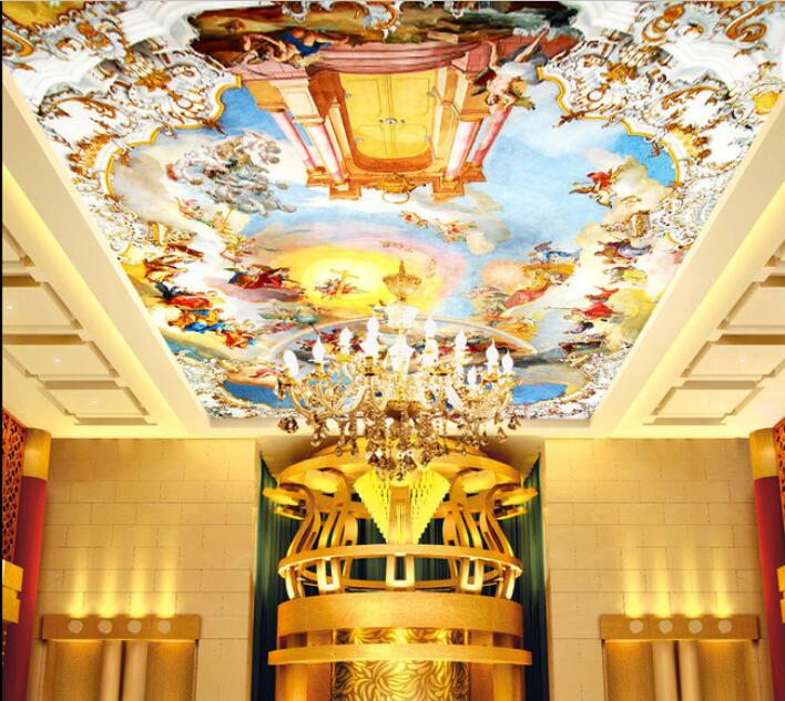 

3d wallpaper custom photo European mythological figure sky ceiling murals decoration painting 3d wall room murals wallpaper for walls 3 d, Picture shows