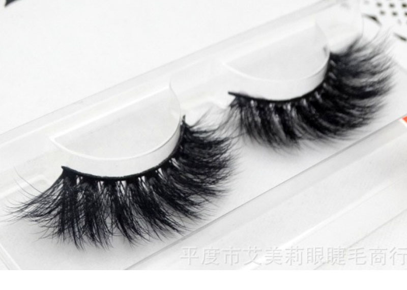 HX-06 3D mink eyelashes custom package wholesale 100% real mink Handmade crossing lashes individual strip thick lashes high quality-image-395488318