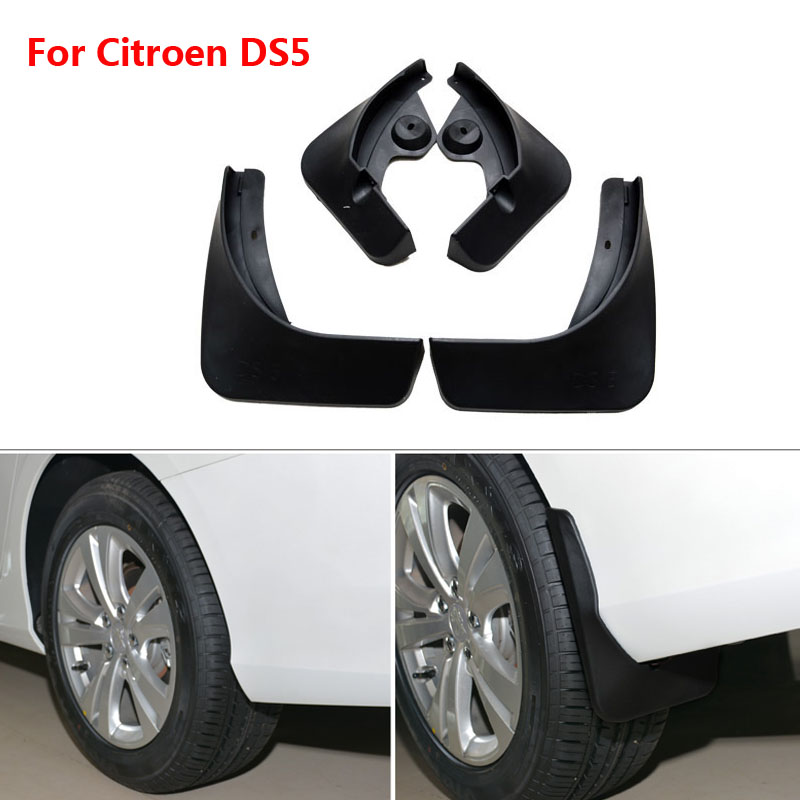 Brand New For Citroen DS5 4pcs High Quality ABS Mud Flaps Splash Guards Car Fender Mudguard-image-399767966