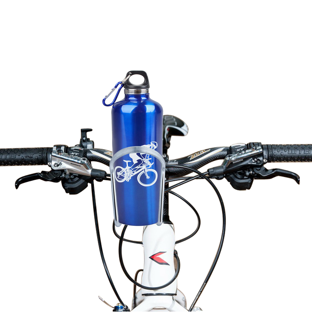 F-blue Pl/ástico Duradero Ajustable 360 Grados Universal Cochecito de beb/é Cochecito de la Bici de la Copa de Bicicletas Soporte para Botella de Beber Agua