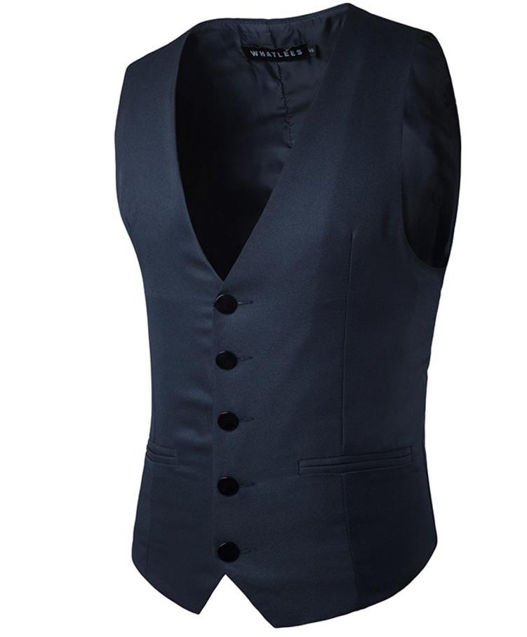 

Single Breasted Vest Men Sleeveless Solid Color Design V Neck Belt Cotton Slim Fit For Man Dress Vest Free Ship Business Party, Khaki