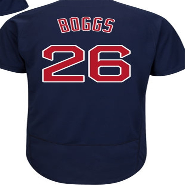 Mens Womens Kids Toddlers 26 Wade Boggs Boston Jersey Fathers Day Fashion Flex base Collection Grey Embroidery Baseball Jerseys