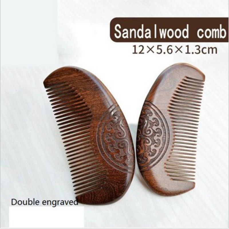 

Pocket Wooden Comb Natural Green Sandalwood Super Narrow Tooth Wood Combs No Static Lice Pet Beard Comb Hair Styling Tool, Silver