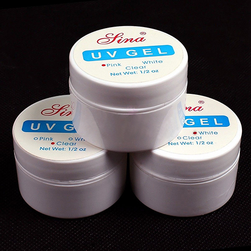 

Wholesale- Hot 3 pieces 3 Color Clear White Pink Nail Art Primer Base UV Gel Top Coat Builder Tips Decor