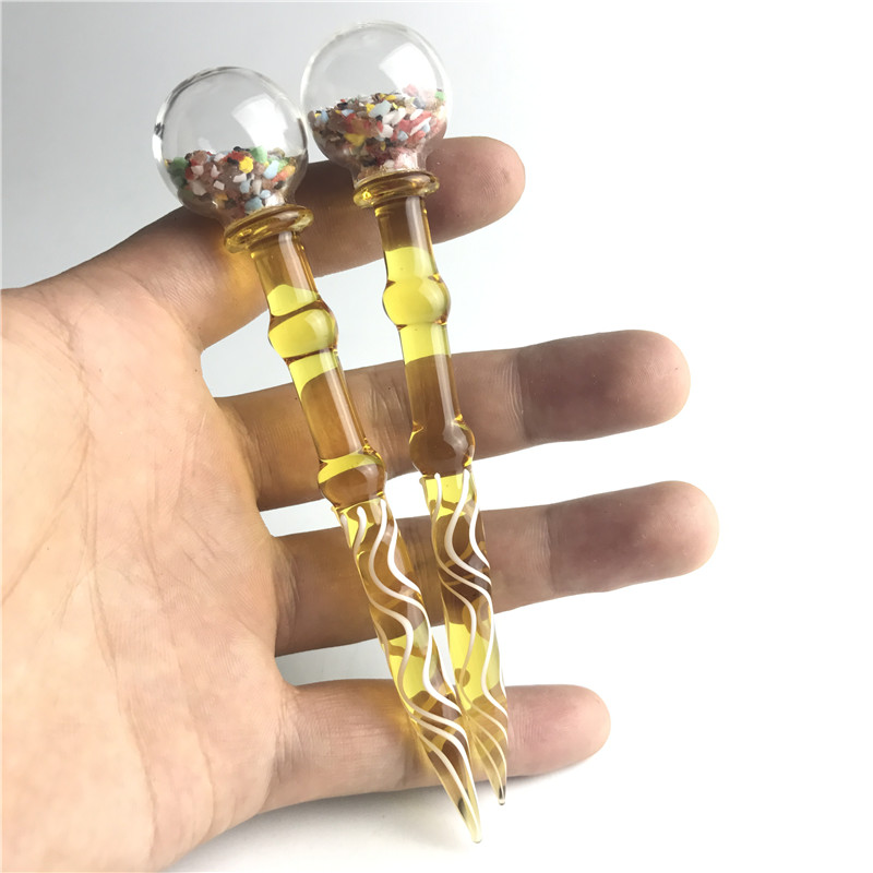 

5 Inch Glass Dabber Tool Colorful Thick Pyrex Vaporizer Oil Wax Dab Tools for Water Pipes Smoking Carb Cap Water Pipes