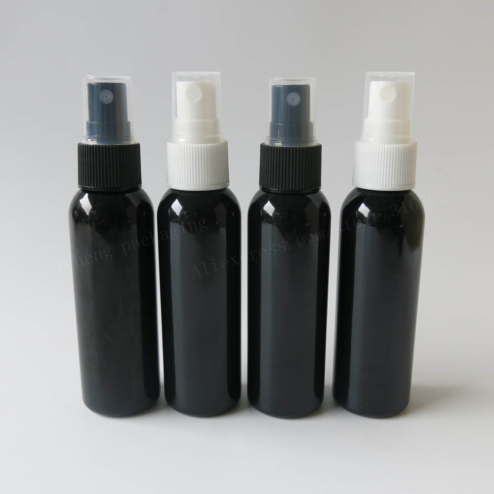 

Wholesale- 50 x Black Plastic 60ml Bottles Empty Refillable Mix Sprayer Bottle Cosmetic Container With Atomiser Spray