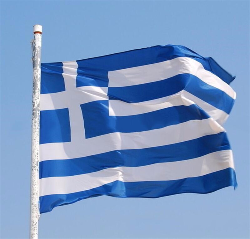

90*150cm Greece Flag Banner - Vivid Color and UV Fade Resistant - 100% Polyester Greek National Flags with Brass Grommets