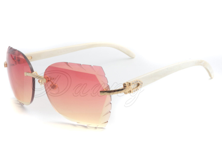 

2019 new natural white horn sunglasses, 8300817, custom sunglasses, name can be engraved lenses, size: 58-18-140mm sunglasses,