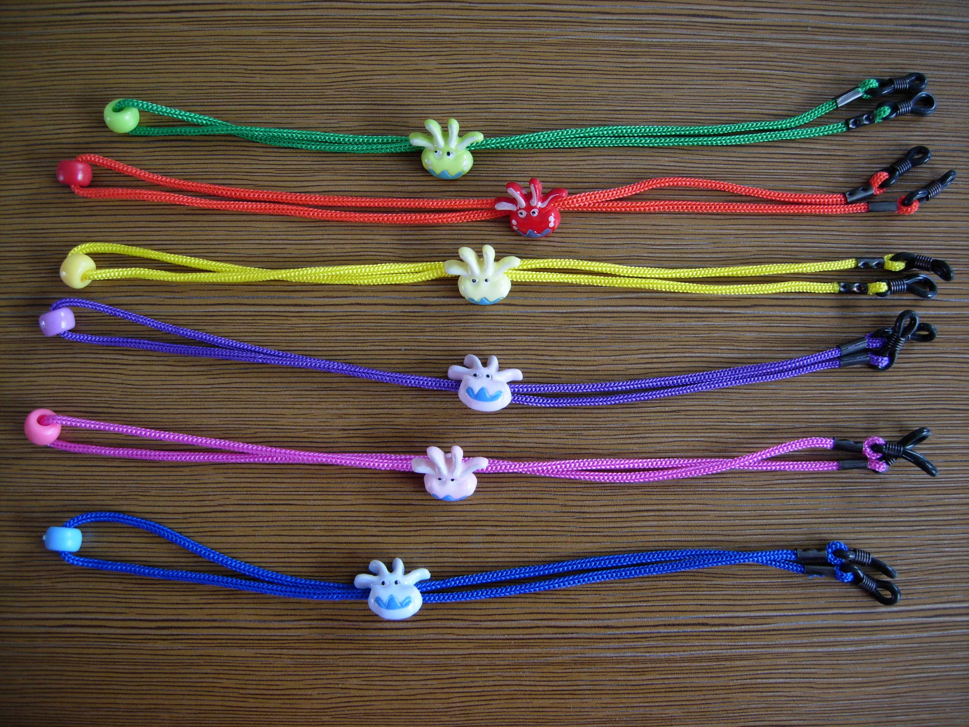 

colorful adjustable kids eyeglass frame cords children eyewear Neck Strap Rope eyglass holder with cartoon character slider