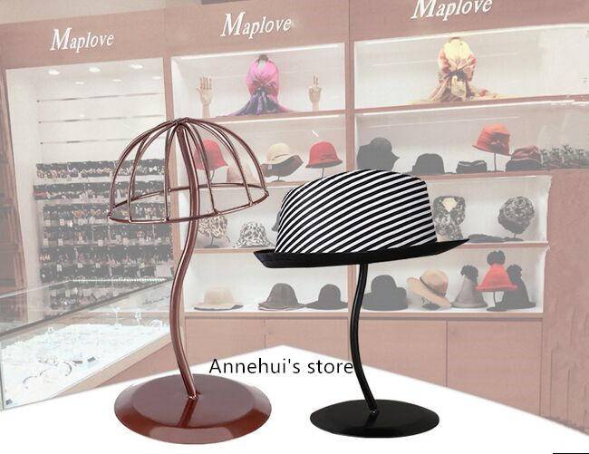 

Low price sale modern Metal Hat display stand hat display rack hat holder cap display wig holder rack