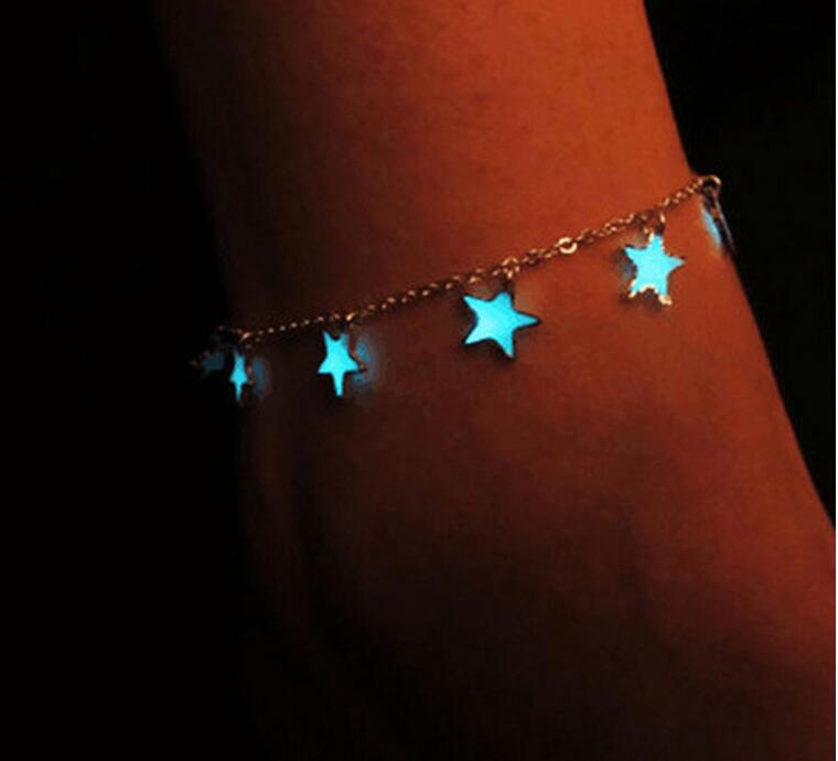 

2018 hew star heart luminous silver bracelet with bracelet of men women bracelet