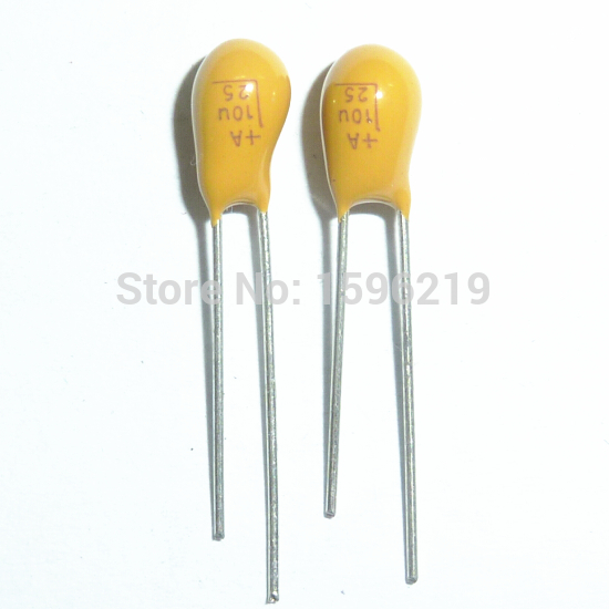 50pcs 25V 22uF 25V Radial DIP Tantalum Capacitor