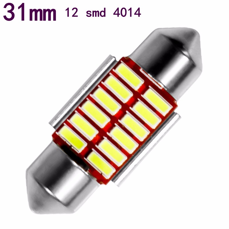 

10pcs High Quality 31mm 36mm 39mm 41mm C5W C10W 4014 LED CANBUS Car Festoon Lights Auto Interior Dome Lamp Reading Bulb White 12V