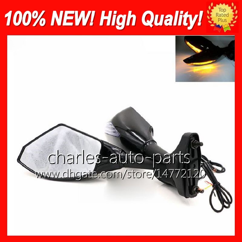 

Universal Motorcycle LED Turn Signal Mirrors turn light Black Carbon LED turnning light Mirror For YAMAHA YZF R1 YZF R6 R6S YZF600R YZF1000R
