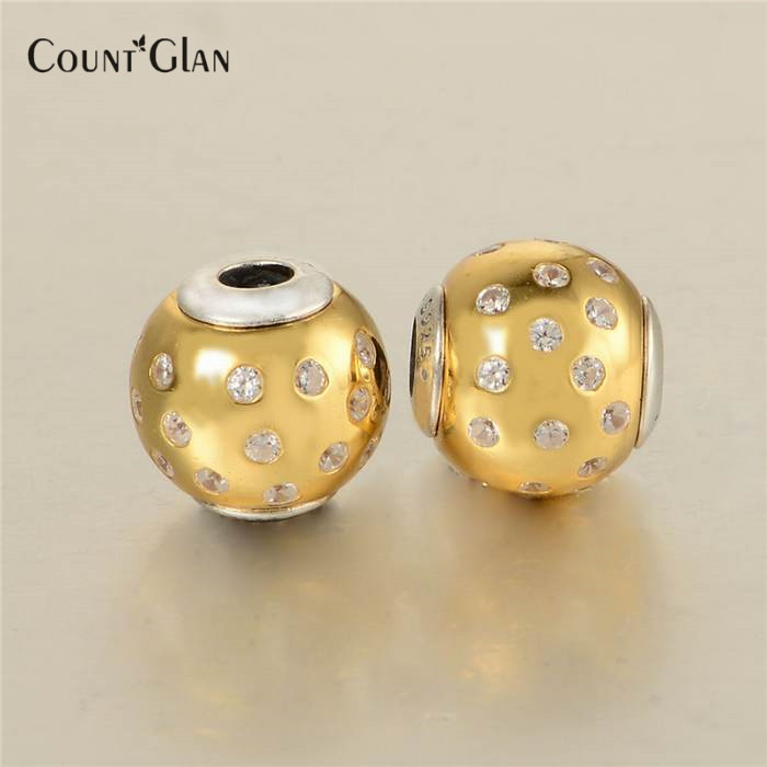 925 Sterling-Silver-Jewelry Small Hole Beads Dignity CZ Fit Pandora Thinner Charms Bracelet Jewelry DIY Finding 2015 Essence-image-395922866