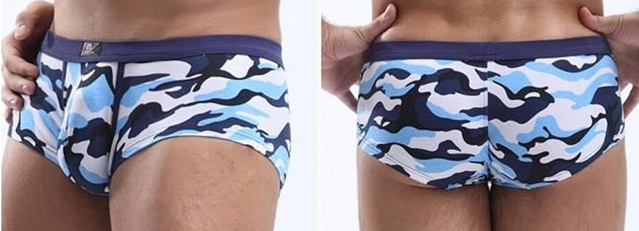 

New Best quality Mens Camouflage Underpants Modal Bamboo Fiber Healthy Cool Sports Underpants Army Design Boxers Underwear shorts, Army green