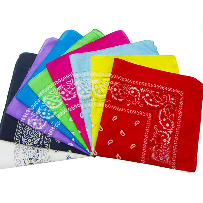 

Newest Hip-hop Cotton Blended Quality Bandanas For Men Women Magic Head Scarf Scarves Wristband 55cm*55cm 3011004