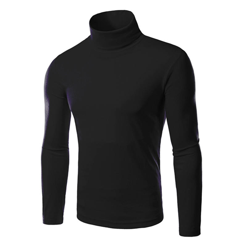 Wholesale- Classic Men's Jumpers Pullovers Sweaters Knitted Turtle Neck Solid Casual Slim Cozy Tops Handsome 0452