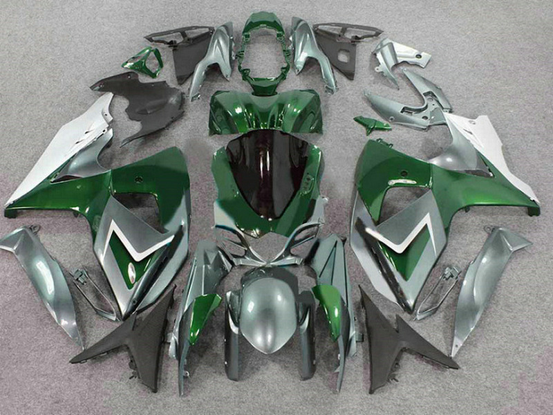 

Injection molding top selling fairing kit for Suzuki GSXR1000 09 10 11-15 green silver fairings set GSXR1000 2009-2015 OT25, Same as picture