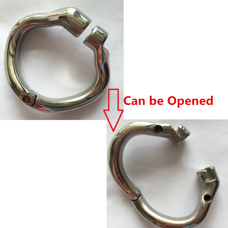 

New Arrival Open Mouth Snap Ring Stainless Steel Chastity Device Cock Ring for Male 2019 Newest Chastity Cock Cage