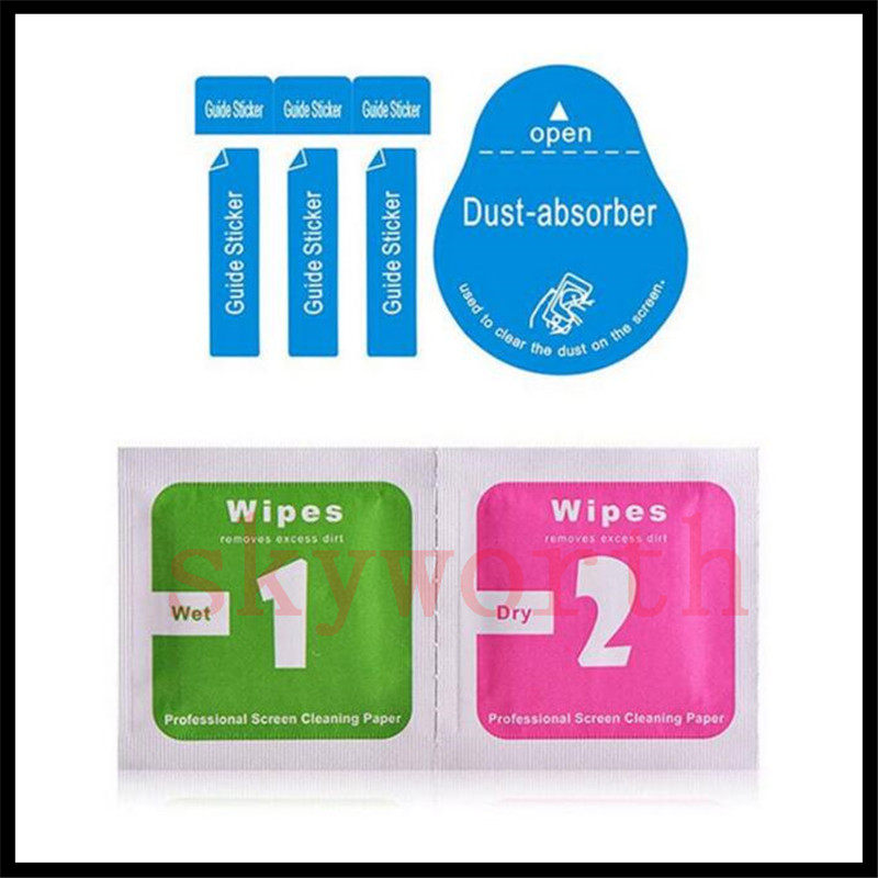 

cleaning tools of explosion proof tempered glass screen protector wet dry 2 in 1 wipe dust absorber for iphone samsung ipad cell phone