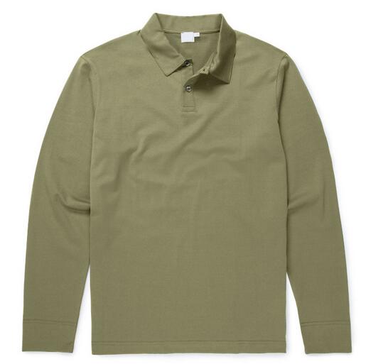 

2018 Famous Golf business men Polo shirts long sleeve cotton Pony embroidery Polos Shirts Custom Made Classic fit Popular men's polos shirts, White