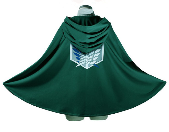 

10 pcs Wholesale Cheap Green Black Halloween Attack on Titan Customes Shingeki no Kyojin Cloak Cape clothes Japanese Anime cosplay 3 Size