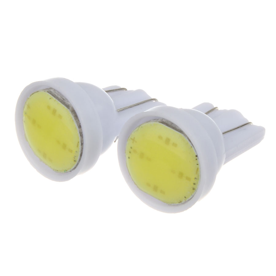 

100X T10 Ceramic COB W5W 168 Car Interior 1 LED Wedge Door Instrument Side Light Bulb Lamp Car Light Source DC12V