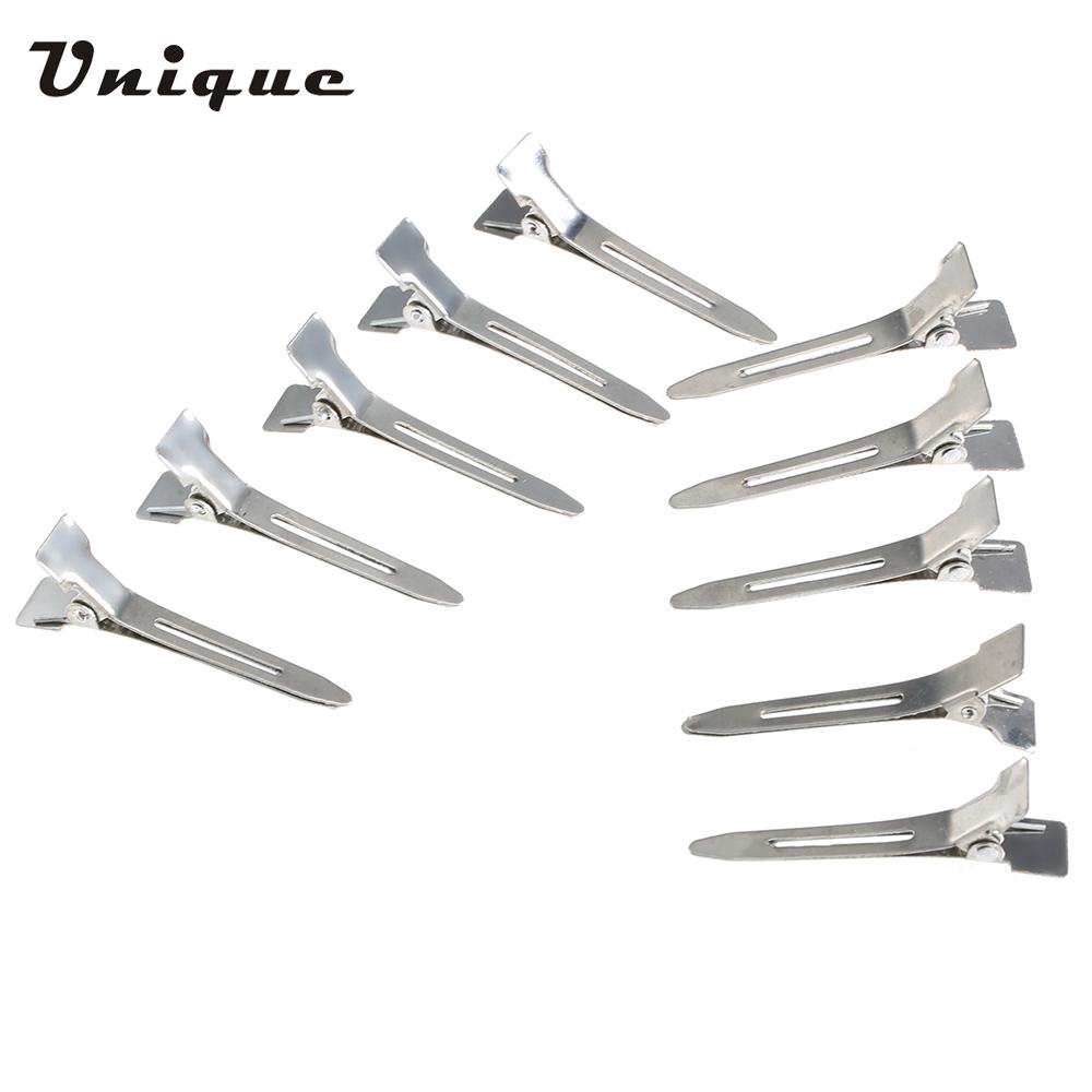 

Wholesale- 50pcs 45mm Prong Alligator Clips Barrette Boutique Hair Clamps Single Metal Hairpins for Hair Bow Accessory Hair Clip