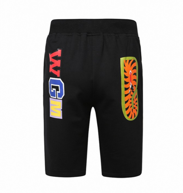 

Summer Men's Sportswear beach short Pants Jogger causes Loose Crewneck Bird OVO Drake Black Hip Hop Men Shark mouth print short pants