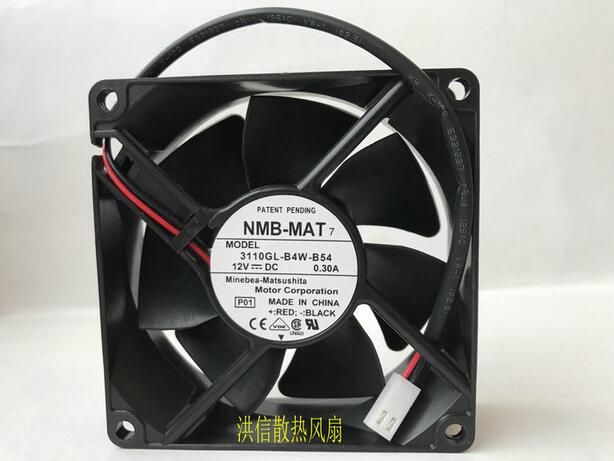 

Original NMB-MAT 8025 3110GL-B4W-B54 0.30A 80*80*25MM 2 wire power supply chassis fan