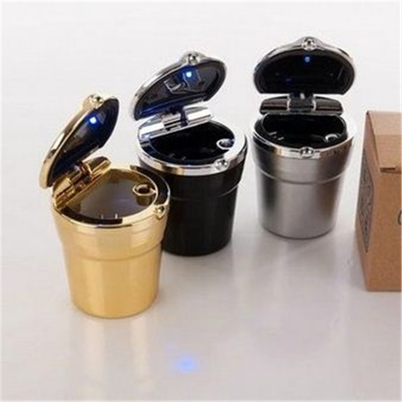 Auto cendrier LED éclairage Portable cendriers de voiture cendriers à cigarettes voiture support de plastique portable moderne LED cendriers de v