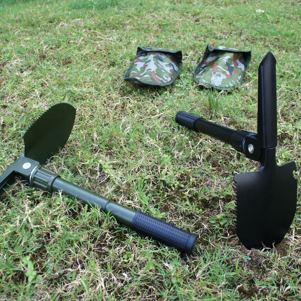 

One piece Mini Multi-function Folding Shovel Survival Trowel Dibble Pick Camping Outdoor Garden Tool Free Shipping