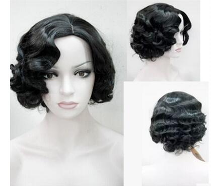 Livraison gratuite nouvelle perruque d'image de mode de haute qualité restaurer les anciennes manières est des cheveux courts et bouclés sentimen