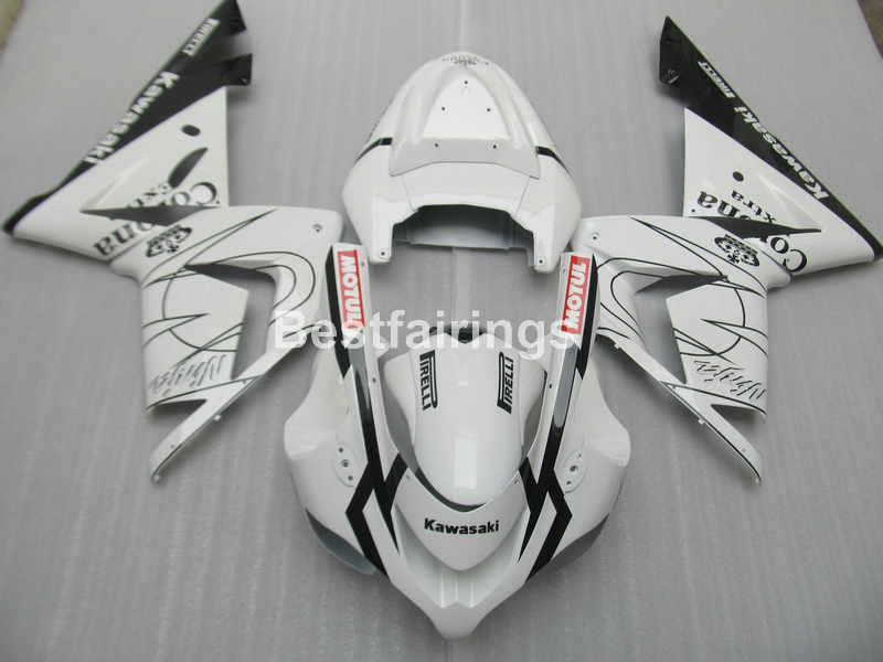 Kit de carénage en plastique pour Kawasaki Ninja ZX10R 04 05, ensemble de carénage blanc et noir, ZX10R 2004 2005 YT16, offre spéciale