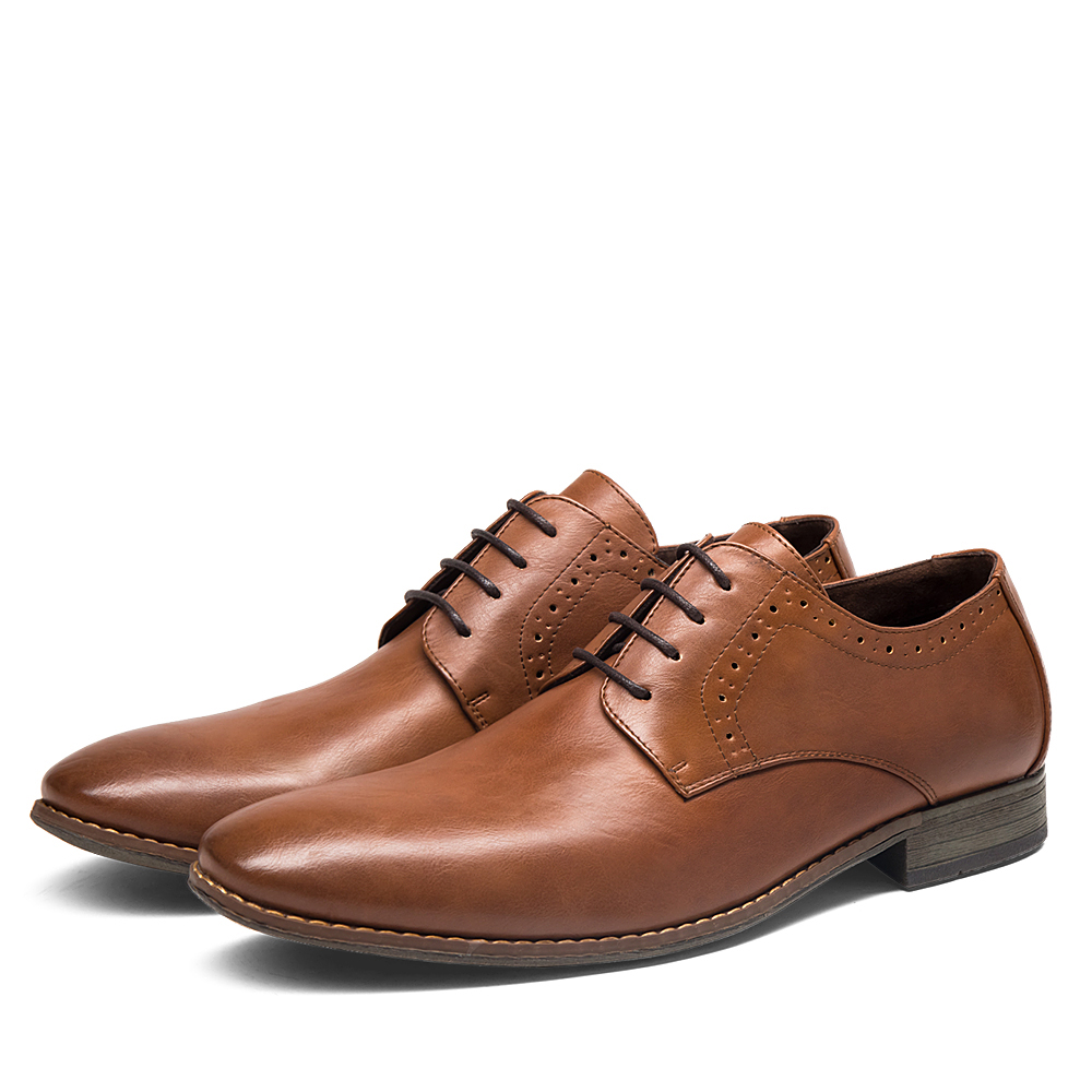 

Brand Brown Men Dress Shoes, High Quality Fashion Oxford,, Black