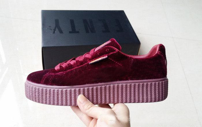 fenty creepers maroon