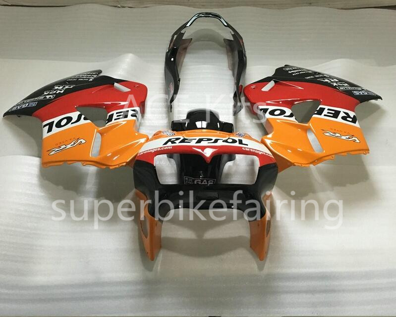 

Motorcycle Fairing kit for HONDA VFR800 98 99 00 01 VFR 800 1998 1999 2000 2001 ABS Orange Red Black Fairings set+3gifts VB01v5