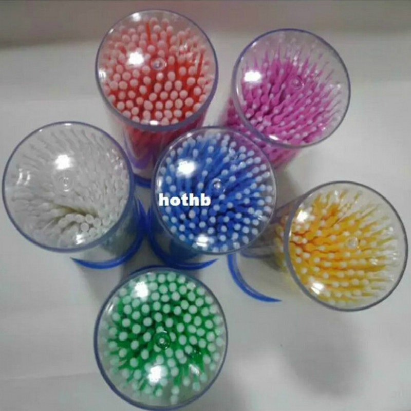 

Wholesale New Hot Selling Microbrush Microfiber Wands Applicators for Eyelash Extension Removal 6 barrels Free Shipping
