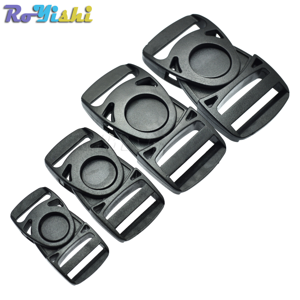 

10pcs/lot Plastic Side Release Center Buckles Swing Head Swivel style Backpack Straps Webbing 20mm 25mm 32mm 38mm