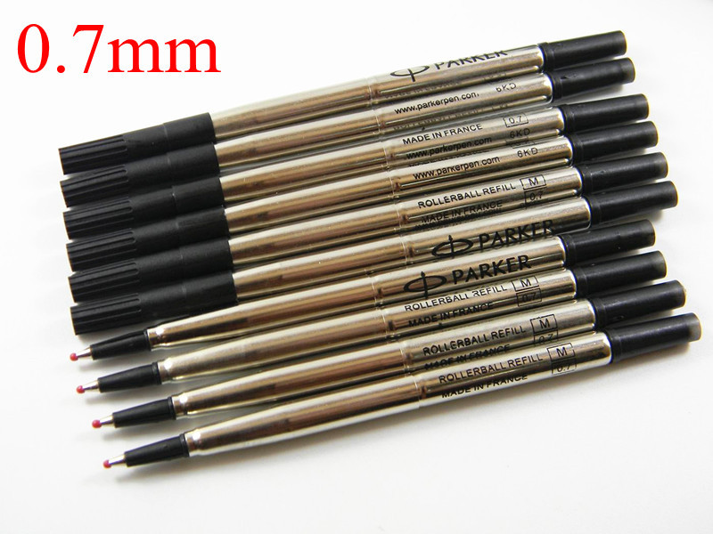 

10pcs metal Parker Blue Black Good Quality 0.7mm Rollerball Pen Refills252u, Refill